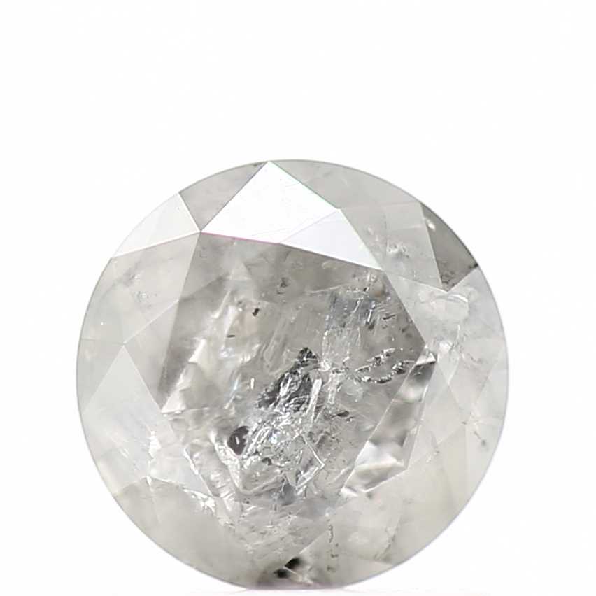 0.92 Carat Fancy Gray Salt & Pepper Round Shape Brilliant Cut Natural Loose Diamond